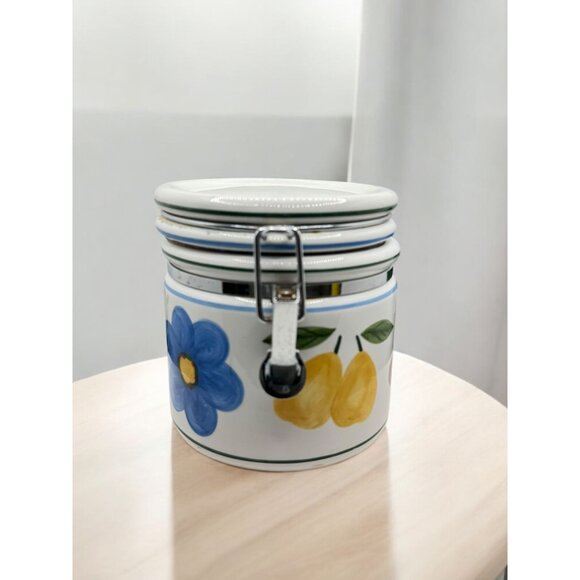 Vintage Certified International Set of 2 Ceramic Canisters/Cookie Jars Sealed Li - Picture 13 of 14